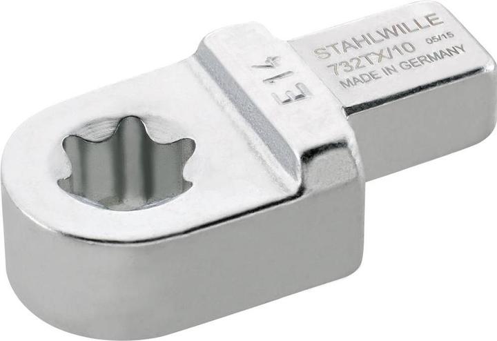 Stahlwille Inbrenggereedschap 732TX/10 E 6 Breedte over vlakke delen E6 9 x 12 mm Chroomgelegeerd staal