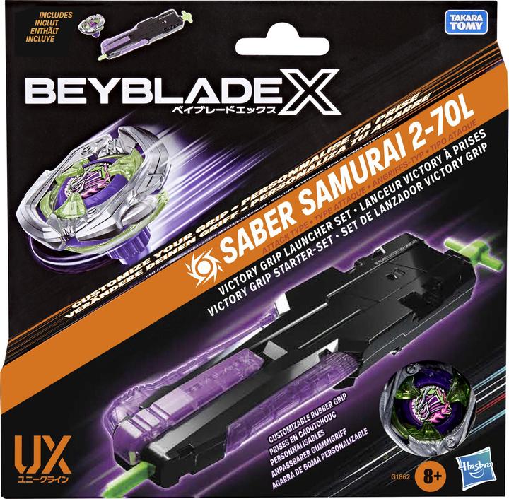 Produktbild Hasbro Beyblade X Victory Grip rechtsdrehendes Starter-Set (Deutsch, Italienisch, Niederländisch)