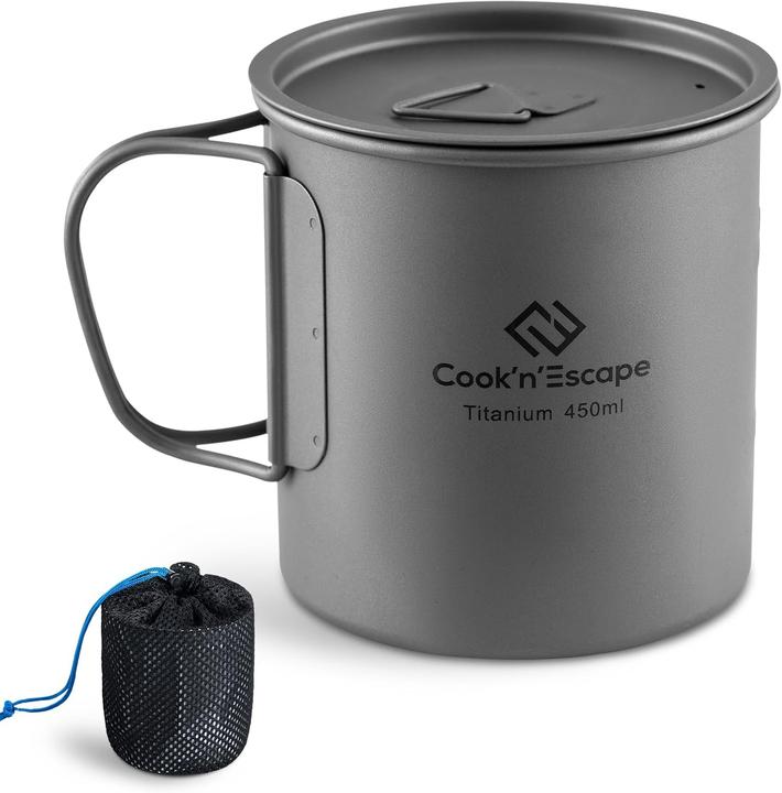 Actual product image Cook'n'Escape Camping Tasse mit Deckel und faltbarem Griff