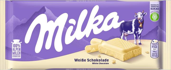 Image du produit Milka 4025700001962 Tablette de chocolat blanc (100 g)