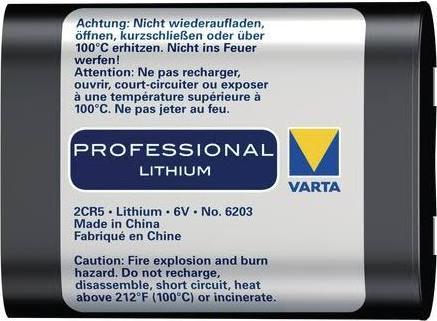 Productafbeelding Varta Foto Lithium (1 Pcs., 2CR5, 1400 mAh)