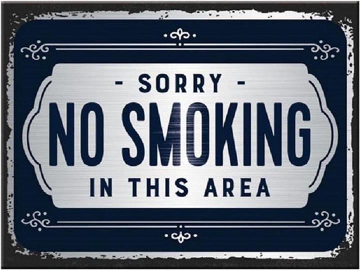 Actual product image Nostalgic-Art Merchandising Sticky Magnet Sorry, No Smoking 1 piece, Black/White (1 x)