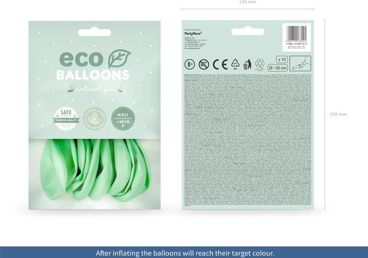 Actual product image Partydeco Eco Balloons Light Mint Green Pastel (10x)