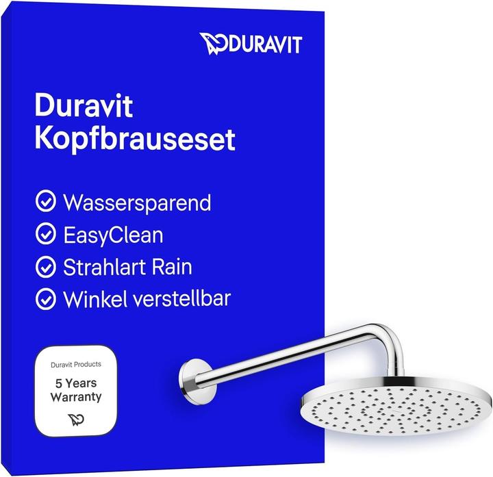 Actual product image Duravit Shower heads and accessories Shower head set 250 high-gloss chrome (1 Beam type, 9 l/min)