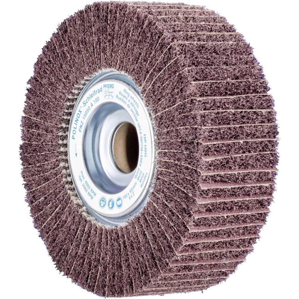 Pferd, Schleifmittel, Schleifvlies POLINOX Vlies Schleifrad PNZ Ø 150 x 50 mm Bohrung 254 A 100 für schliff & Finish 1 (...