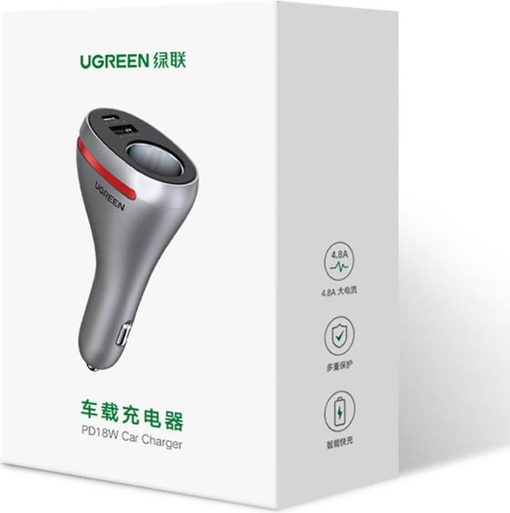 Image du produit Ugreen CD204 Chargeur de voiture avec prise allume-cigare 12V