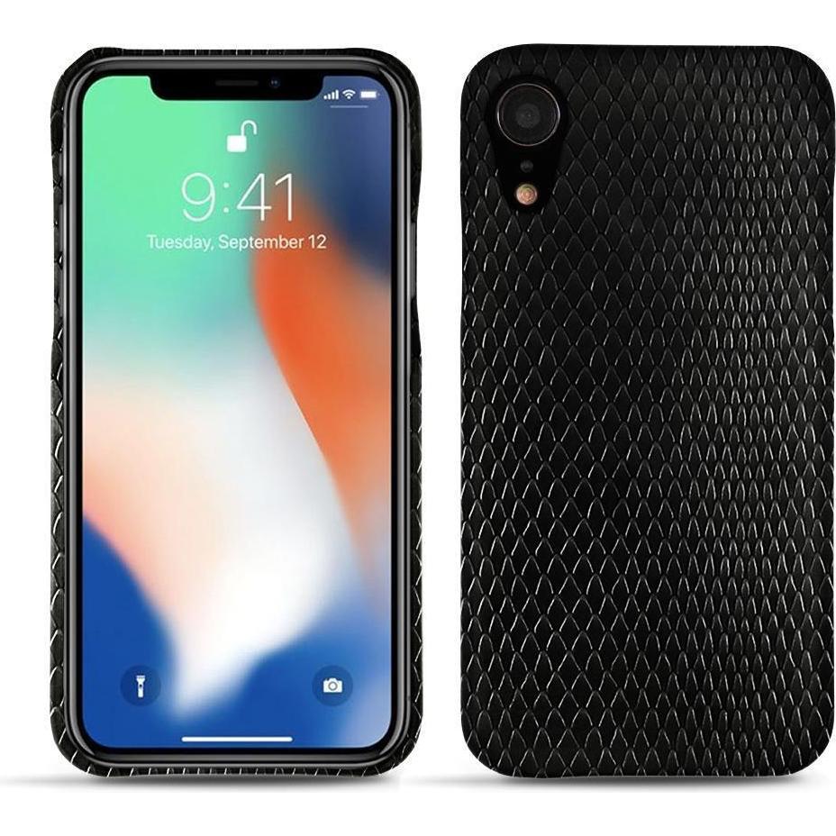 Noreve Lederschutzhülle (Apple iPhone XR), Smartphone Hülle, Schwarz