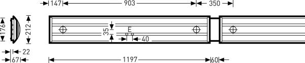 Produktbild Trilux 3331 G2 D2 TS LED2400-840 ETDD 03 (2400 lm)