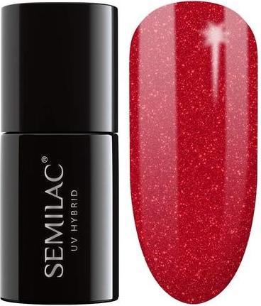 Produktbild Semilac UV-Nagellack Glitter Rot 025 7ml (Glitter Rot 025, UV-Gel Lack)