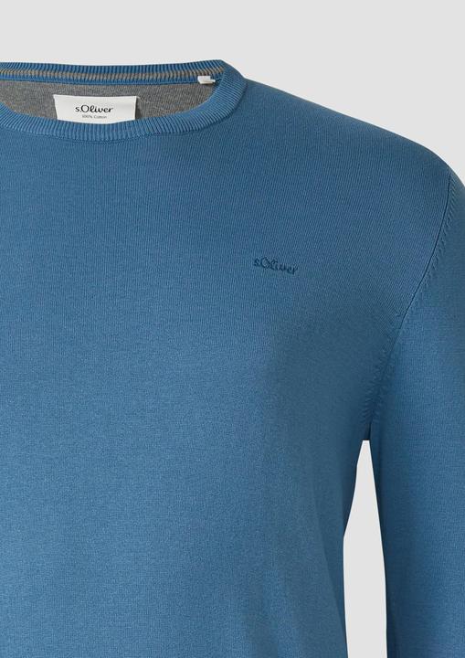 Produktbild s.Oliver Strickpullover Strickpullover mit Logo-Stickerei (3XL)