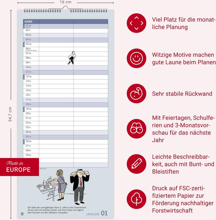 Actual product image Loriot Planer für zwei 2026 (Hardcover, German)