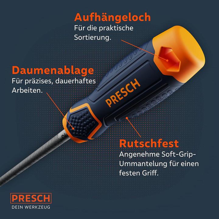 Actual product image Presch 6-teiliges Feilenset mit Hiebnummer 2 (Cut 2)