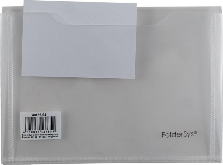 Actual product image Foldersys Double flap pocket A6 2 compartments flap transparent clear (A6, 1x)