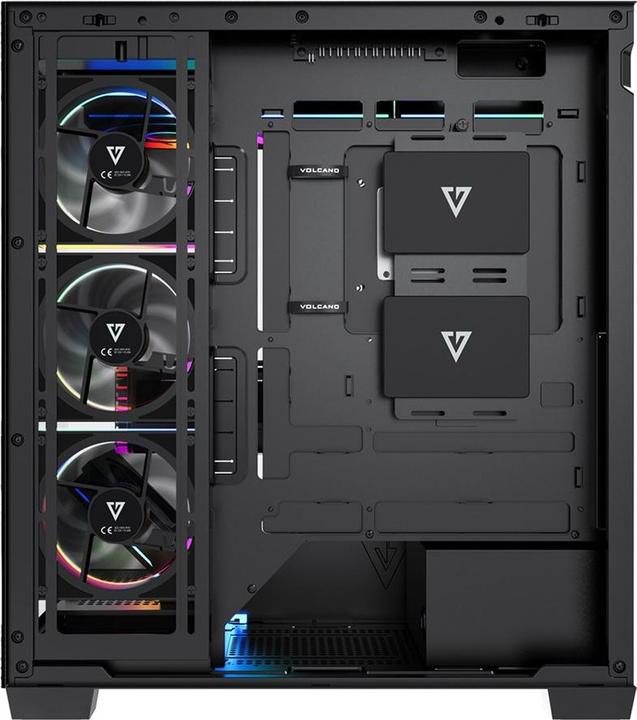 Actual product image Modecom Obudowa Volcano Stellar Plus Argb Midi 8f Black (ATX, mATX, Mini-ITX)