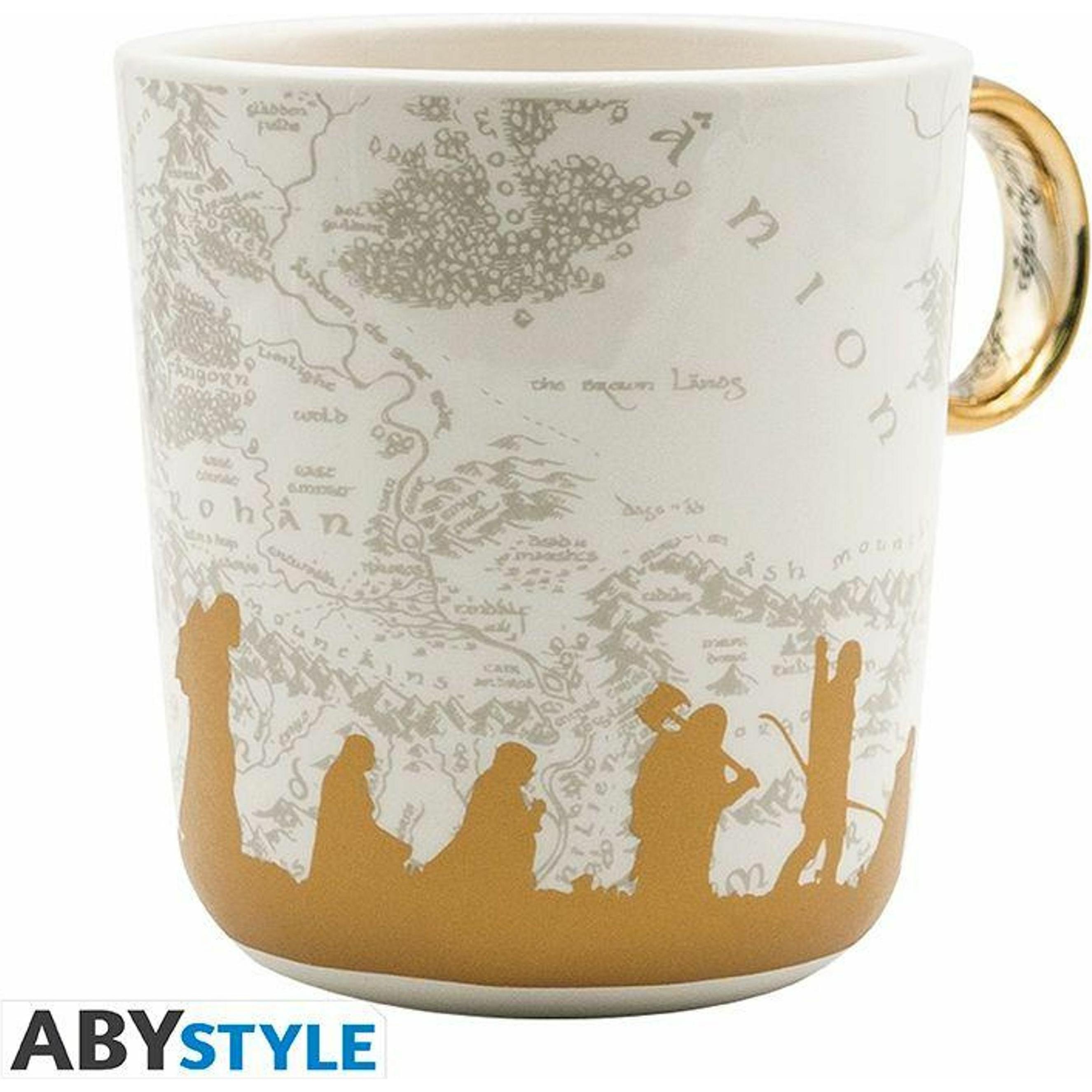 Abystyle Bianco/Multicolore Tazza Da Caffè E Da Tè In Ceramica Il Signore Degli Anelli Un Anello 3D 460 Ml, Abymu, Tazze,