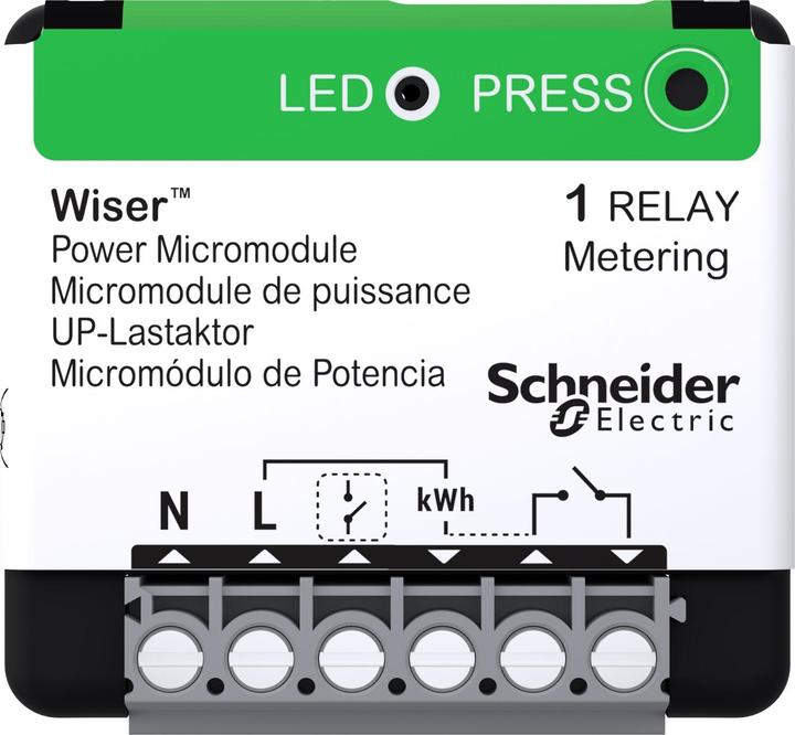 Actual product image Schneider Wiser flush-mounted load actuator, switching and measuring loads up to 3000W, energy measurement (Switch actuator)