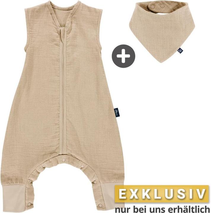 Produktbild Alvi Schlafsäcke Sommer-Schlafsack mit Füssen Musselin / Sleep-Overall (90 cm, 0.5 TOG, Sommer)