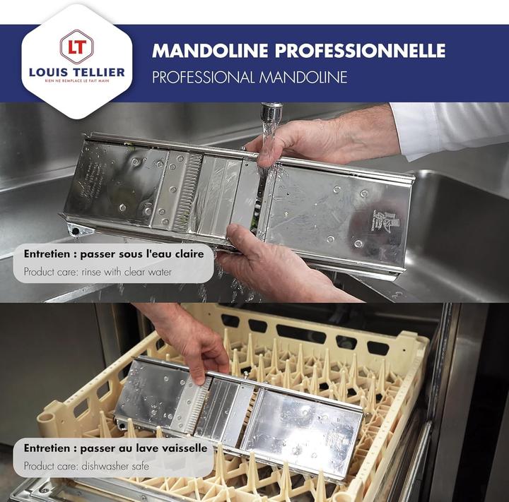 Produktbild Louis Tellier Mandoline mit separatem Sicherheitsschutz für einfache Küchenvorbereitung