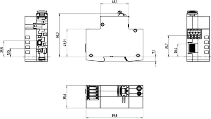 Valori nutrizionali e ingredienti Siemens 5TY1350-3MF16 Dispositivo di commutazione elettronico di protezione monofase F a 2 poli 0,03A 230V