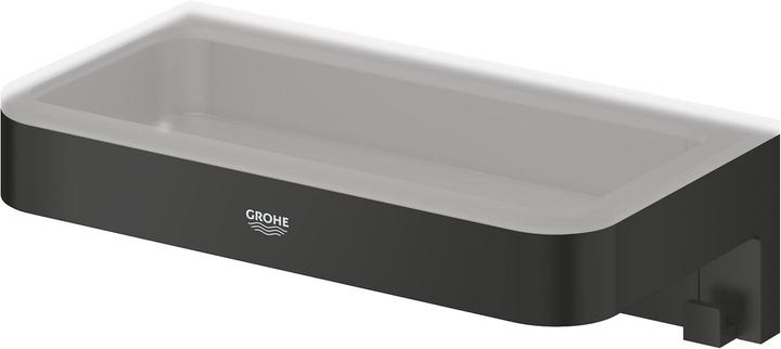 Grohe Start Cube QuickFix shower basket, glue or drill, matt black (15 x 15 x 8 cm)