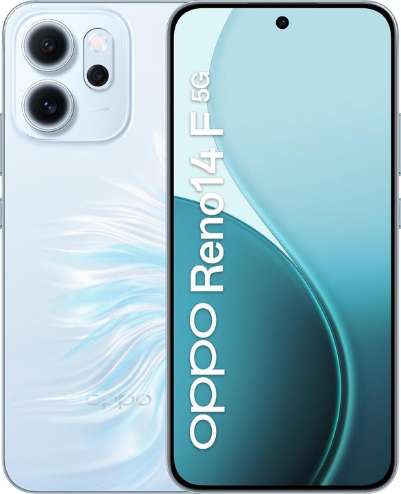 OPPO Reno14 F (256 Go, Bleu Opale, 6.57", Double SIM, 5G)