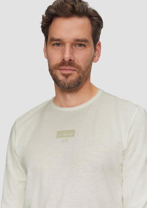 Immagine prodotto S.Oliver T-Shirt Logo-Shirt mit Rollkante und Flammgarnstruktur (XXL)