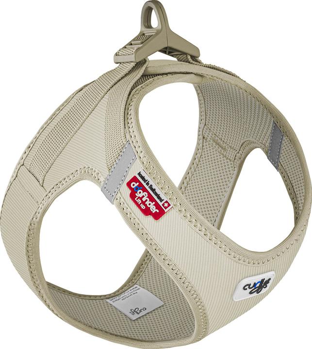Curli Vest Hondentuig Koordsluiting Tan 2XS (Hond, Loop)