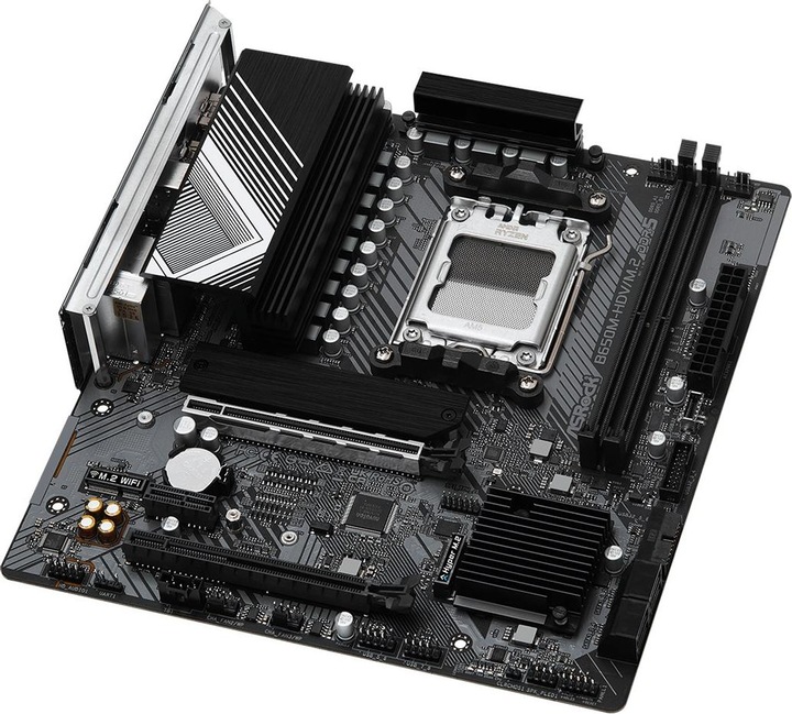 Image du produit AsRock B650M-HDV/M.2 AM5 détail (AM5, AMD B650, mATX)
