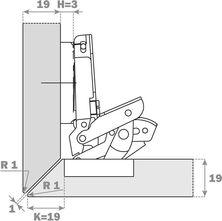 Actual product image Salice Corner tape