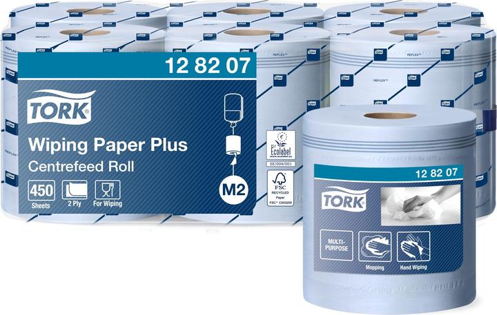 Tork Wiping Paper Centre Roll Blue 6x157 (450 x)