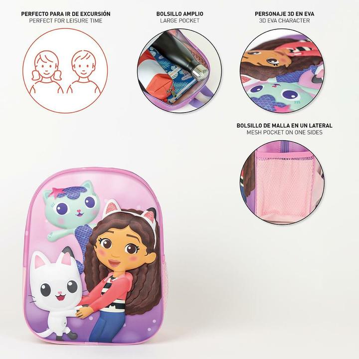 Produktbild Gabby's Dollhouse Kinderrucksack 3D, rosa (2.10 l)