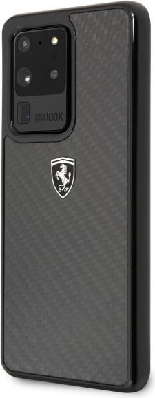 Actual product image Ferrari Carbon Case for G988F Samsung Galaxy S20 Ultra - black (Samsung Galaxy S20 Ultra)