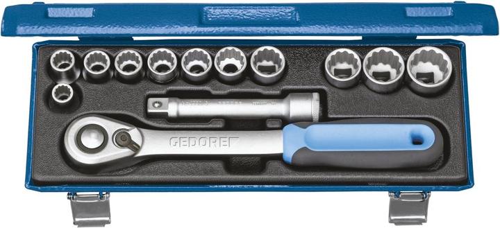 Produktbild Gedore D 19 KMU-20 Steckschlüssel-Satz 1/2", 13-teilig, UD-Profil, 10-24 mm (19 mm, 12 mm, 24 mm, 14 mm, 22 mm, 16 mm, 10 mm, 18 mm, 17 mm, 15 mm, 13 mm)