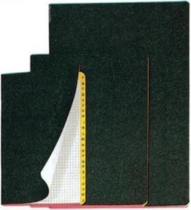 Actual product image Neutral Oilcloth booklet with register 10,6 × 17 cm (10.6 x 17 cm, Checked)