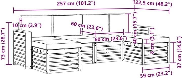 Produktbild vidaXL Outdoor-Sofa