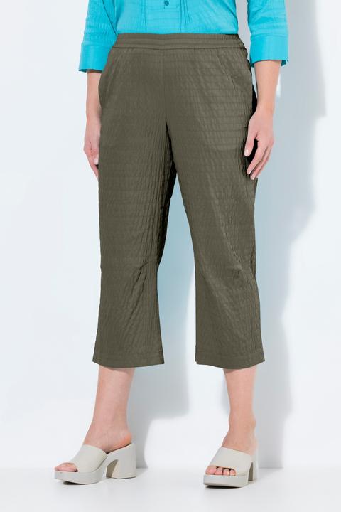 Image du produit Ulla Popken Pantalon 7/8 Ruby, jambe droite. Genoux préformés et taille élastique (48)