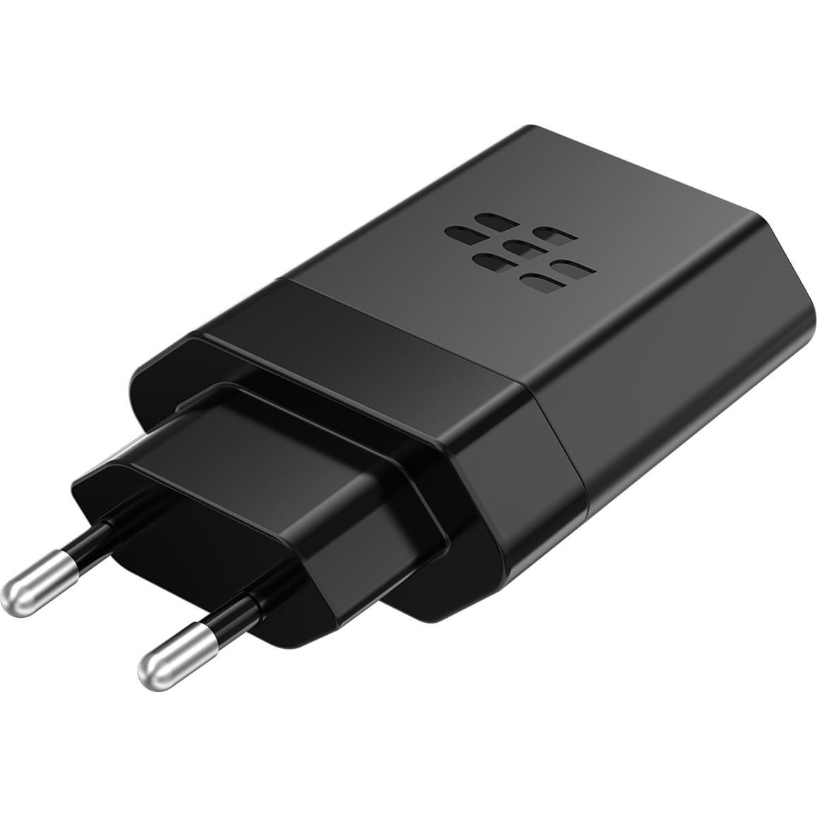 BlackBerry Caricabatterie USB EU UK NA World Adapter (13.50 W), Caricatore USB, Nero