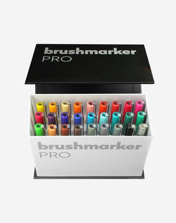 Produktbild Karin Brush Marker Pro Mini Box (M, Almond, Amber, Canary, Gold, Soft Peach, Magenta Red, Cerise, Orange red, Red, 27 x)