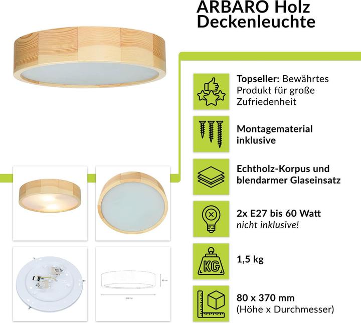 Image du produit Licht-Erlebnisse Arbaro (E27)