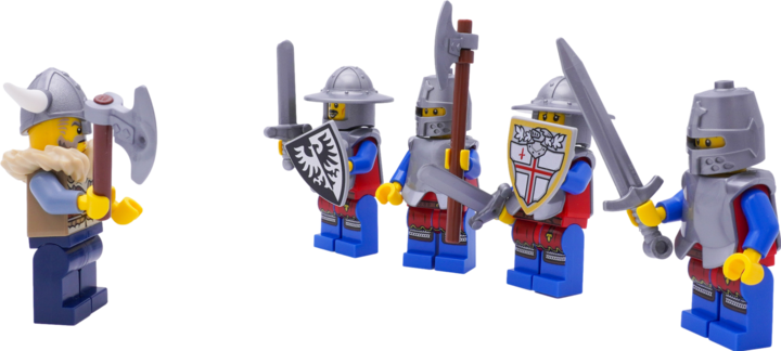 Produktbild LEGO Mittelalter-Set Set 1 Wikinger und 4 Ritter - NEU! Menge 5x