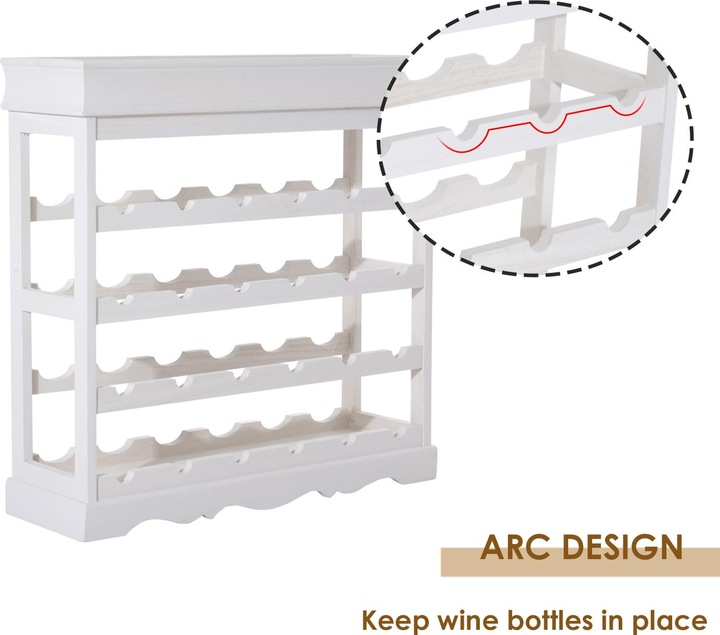 Actual product image Homcom Nostalgia wine rack (70 x 22.5 x 70 cm)