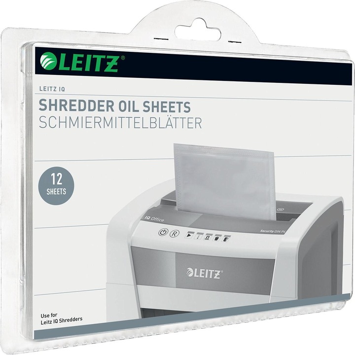 Actual product image Leitz IQ oil sheets for document shredders