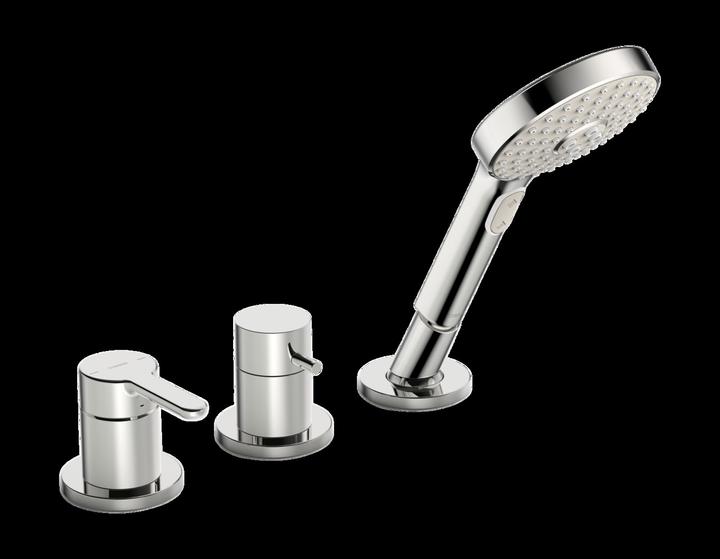 Hansa HANSADESIGNO Style Set de montage final pour bain/douche, 3 trous, rosace ronde, 53259063