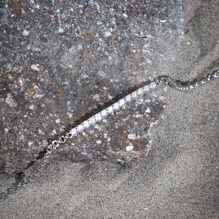 Actual product image Morellato Modern silver bracelet with zircons Tennis SATT17 (21 cm, Silver 925)