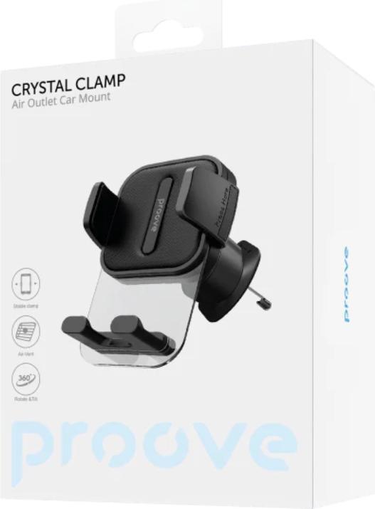 Actual product image Proove - Crystal Clamp Air Outlet Car Mount, Black