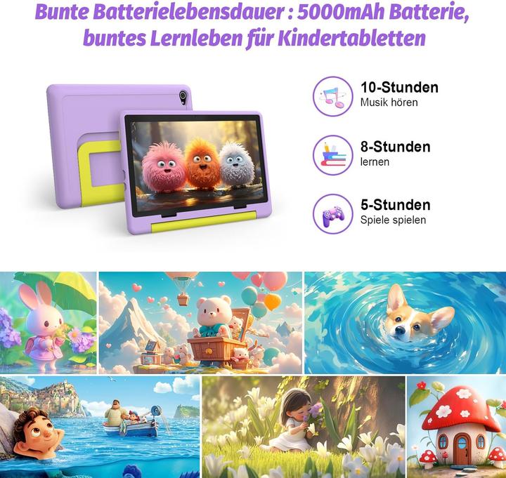 Actual product image Freeski Kinder-Tablet mit Kindersicherung (WLAN only, 10.10", Lilac)