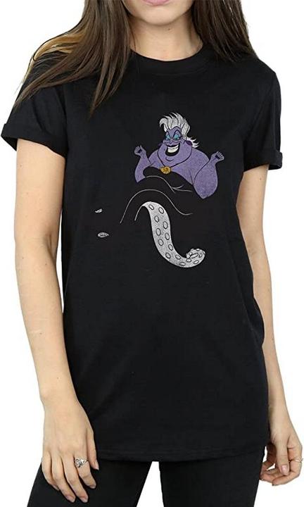 Actual product image The Little Mermaid Womens/Ladies Ursula Cotton Boyfriend T-Shirt (XXL)