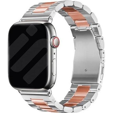 Strap-it Armband (Stahl, Apple Watch), Uhrenarmband, Mehrfarbig, Rosa, Silber, Gold