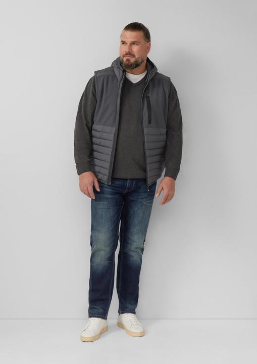 Produktbild s.Oliver Strickpullover Strickpullover mit Logo-Stickerei (4XL)