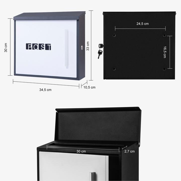 Immagine prodotto Arebos Cassetta delle lettere da parete di design